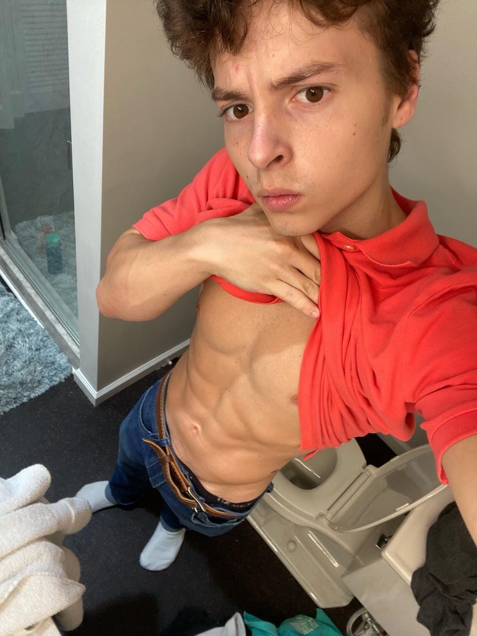 19yo Tim Shows Off His Six Pack And More Porn